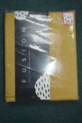 *Fusion Lined Eyelet Curtains in Ochre 90