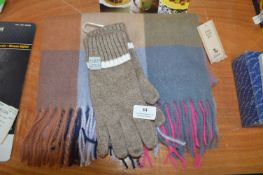 Set of Joules Gloves, and a Tube Scarf