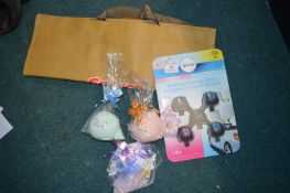 Two Bath Bombs, Febreze Air Freshener Set, Reuseable Shopping Bag, etc.
