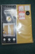 *Fusion Blackout Pencil Pleat Curtains in Ochre 90