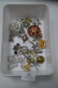 Vintage Costume Jewellery Brooches