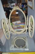 Dressing Table Triple Mirror, and a Mirror Tile
