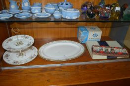 Royal Doulton Beaumont Oval Plate, Minton Cake Sta