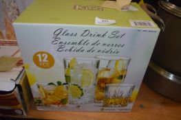 *Crystal King 12pc Glassware Set