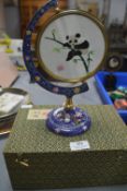 Chinese Silk Panda Picture with Cloisonne Frame