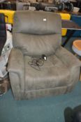 *Grey Suede Effect Rocking Recliner