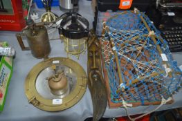 Lobster Pot, Porthole Style Mirror, Lamps, etc.