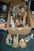 Assorted Pottery Figurines