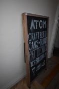 *Double Sided Freestanding Chalkboard