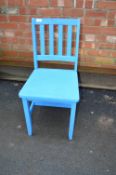 Eleven Blue Wood Chairs