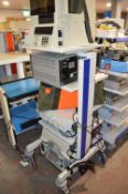 *Metal Trolley and Contents Including Perkin Elma Series 200 Auto Sampler, Monitors, etc.