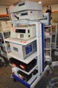 *Metal Trolley and Contents Including DVD Players, Colour Video Printer, etc.