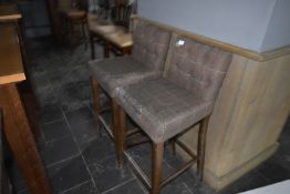 *Pair of Button Back Barstools