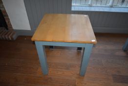 *Square Oak Topped Dining Table on Painted Base 71x71cm
