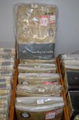*Seven Pairs of Cuba Gold Eyelet Curtains 65