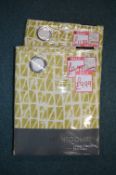 *Two Pairs of Montgomery Lined Eyelet Curtains 46