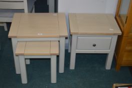 nest of Two Table and Matching Single Drawer Table