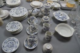 Vintage Meakin Blue Nordic Tableware 40+pcs