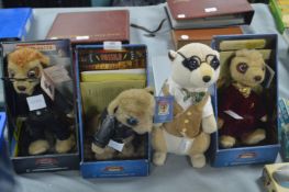Four Meerkat Soft Toys