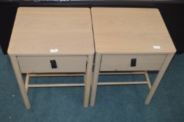 Pair of Single Drawer Bedside Tables