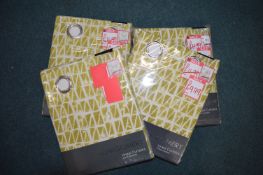 *Four Pairs of Montgomery Lined Eyelet Curtains 46