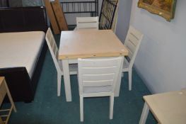 Extending Dining Table with Four Chairs