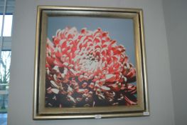 *Three Framed Floral Canvas Prints