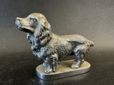 A car mascot in the form of a spaniel, approx. 3 1/4