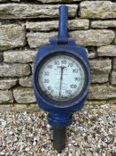 A Dunlop air control gauge, post mounted but lacking base.