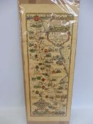 A Pratts High Test Map of The Great North Road, 15 x 37