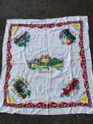A Beaulieu commemorative table cloth, 32 x 34
