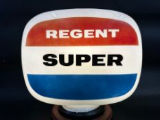 A Regent Super glass petrol pump globe by Webb's Crystal, very good condition.