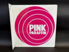 A new old stock Pink Paraffin double sided tin advertising sign in excellent condition, 16 x 16