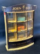 An unusual John Bull display case designed as a shop window, 13 3/4