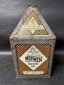 A Notwen Motor Oil five gallon pyramid can by Ernest Newton & Co. Holt St. Birmingham.
