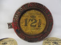 A Russian Oil Products Ltd. Motor Spirit petrol pump price indicator (ROP), 9 1/4