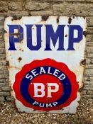 A BP Sealed Pump enamel advertsing sign, dated 1927, 54 x 36