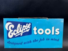 A rectangular tin fronted showcard advertising Eclipse tools, 15 3/4 x 8