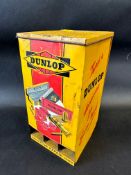 A Dunlop 'Silent Salesman' wall mounted tin cabinet dispensing cycle repair outfit tins.