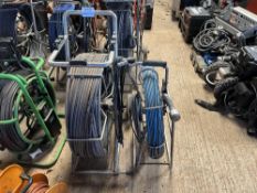 (2) Cable Reels with camera attachments