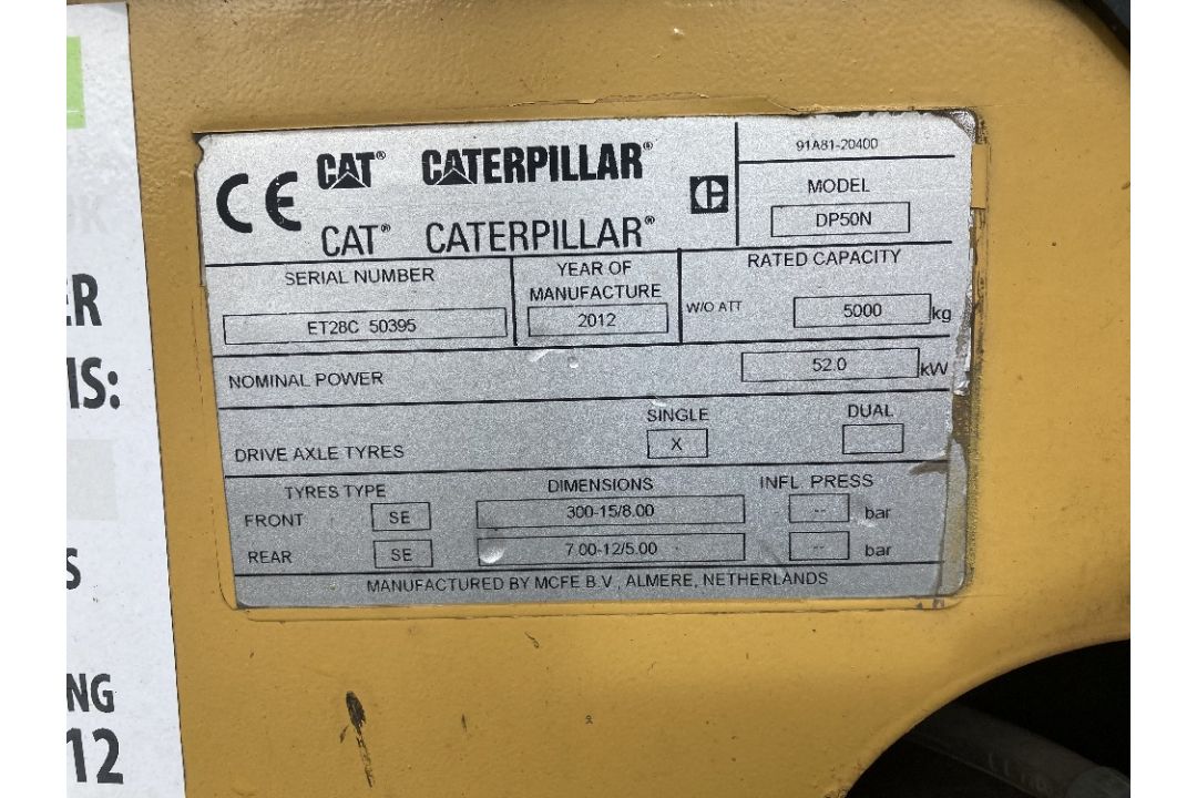 Caterpillar DP50N 5 Tonne forklift truck - Image 6 of 6