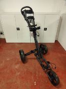 Fastfold Trike 2.0 golf trolley with Volvik umbrella