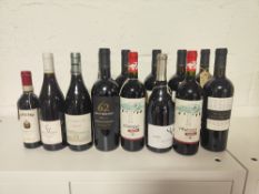 (14) Bottles of red wine to include: