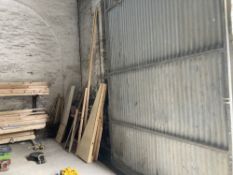 Large quantity of wood offcuts throughout work shop