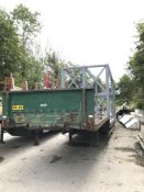 Unbranded Flatbed Trailer with metal transport frame included
