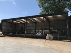 Contents of lean to include scrap metal and steel rebar