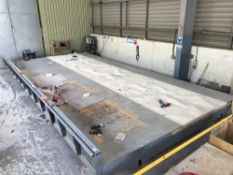 AK Bryon Moulds hydraulic 9m x 4.5m mould tilting table