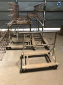 (6 Mobile trolleys & (1) A frame trestle