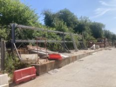 (4) Steel RSJ style concrete product stand