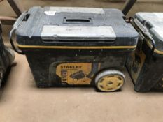 Large Mobile Stanley tool box with contents